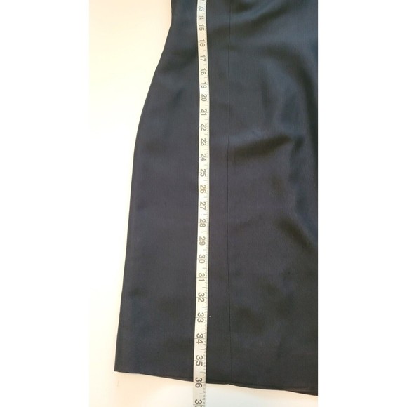 Ann Taylor Black Silk Sheath Dress Pink Floral Embroidery Sz 4 EUC Work Luncheon - Picture 11 of 12